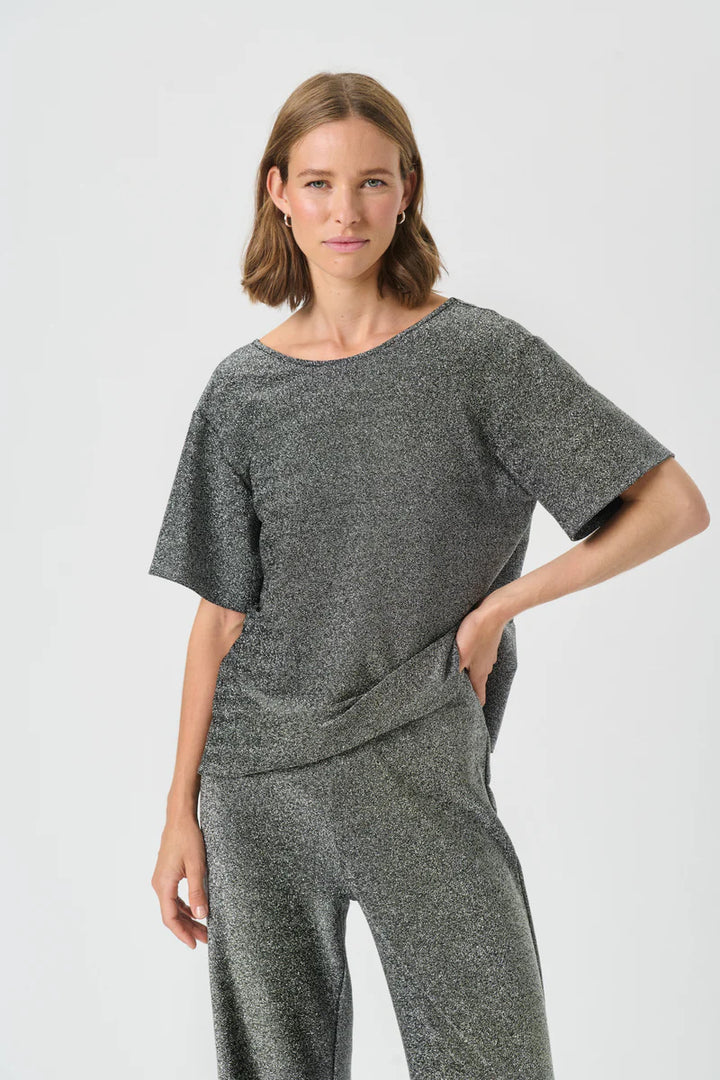 Part Two Verona Black Shimmer Tee