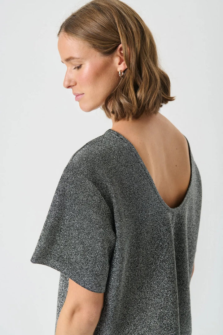 Part Two Verona Black Shimmer Tee