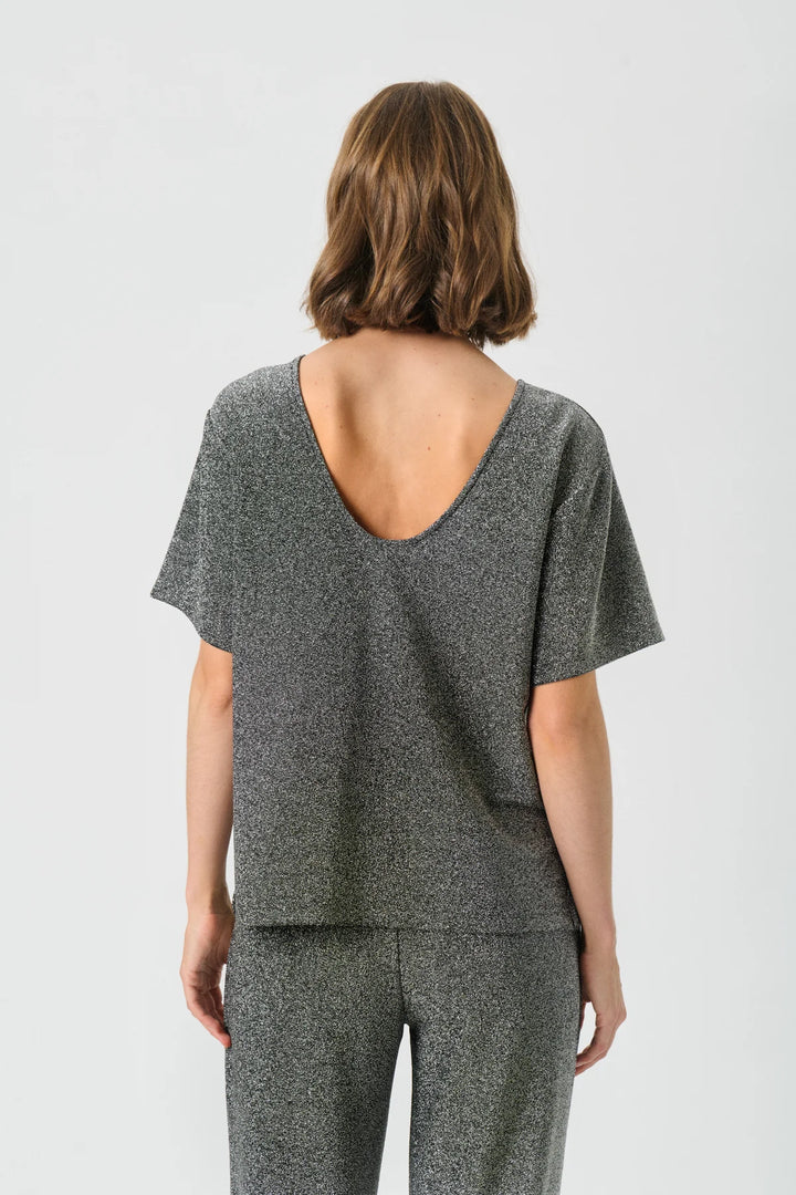 Part Two Verona Black Shimmer Tee