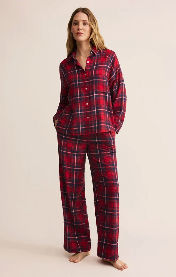Z Supply Plaid PJ Set - Red/Navy