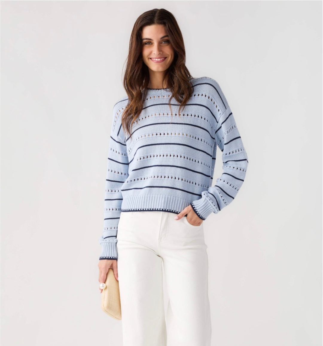 Z SUPPLY Darby Stripe Sweater - Skyline
