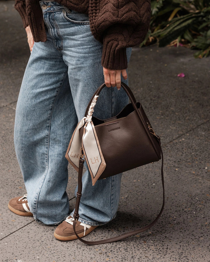 Louenhide Steffie Suede Mini Tote Bag - Chocolate
