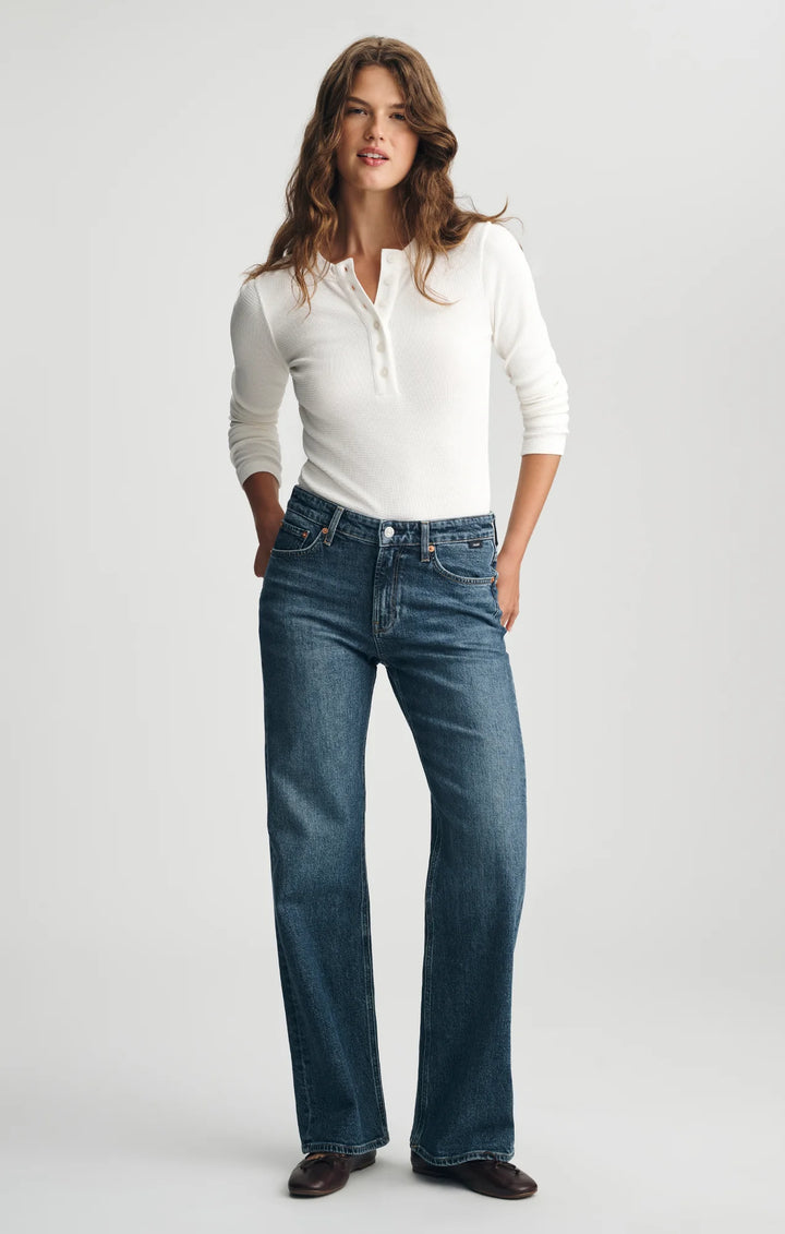 Mavi Taylor Straight Leg Jeans - Dark Brushed Classic Blue