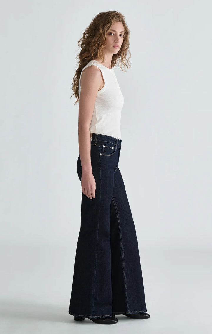 Mavi Grace Relaxed Flare Jeans - Night Rinse Classic Blue