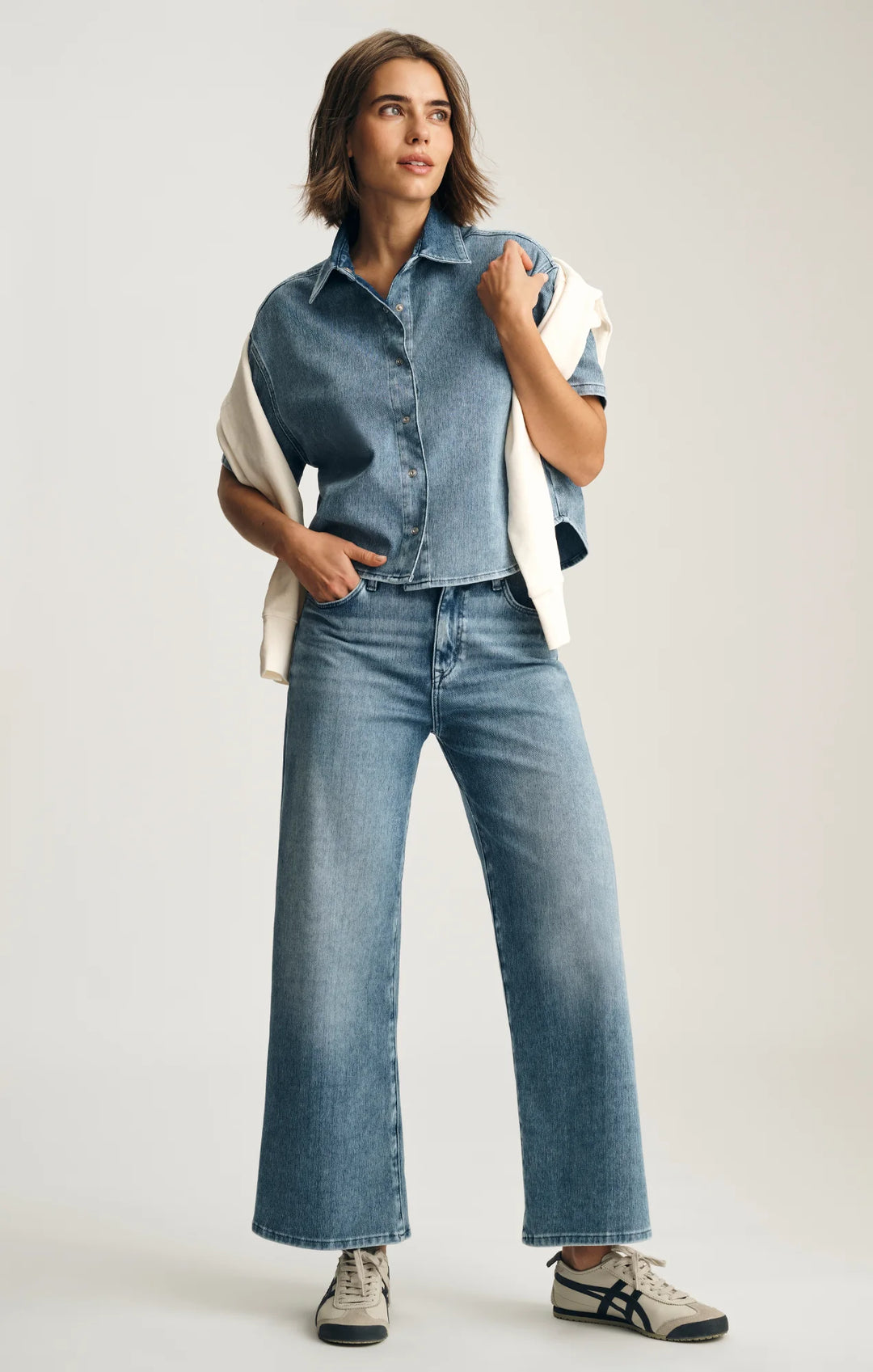 Mavi Paloma Wide Leg Jeans - Mid Move