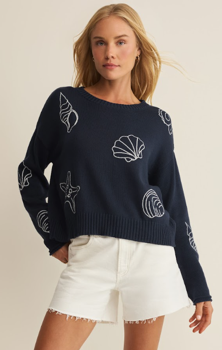 Z SUPPLY Paradise Reef Sweater - Navy