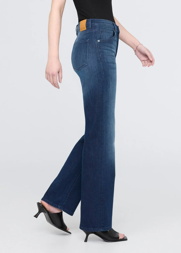 DUER Performance Denim + High Rise Straight - Moonlight