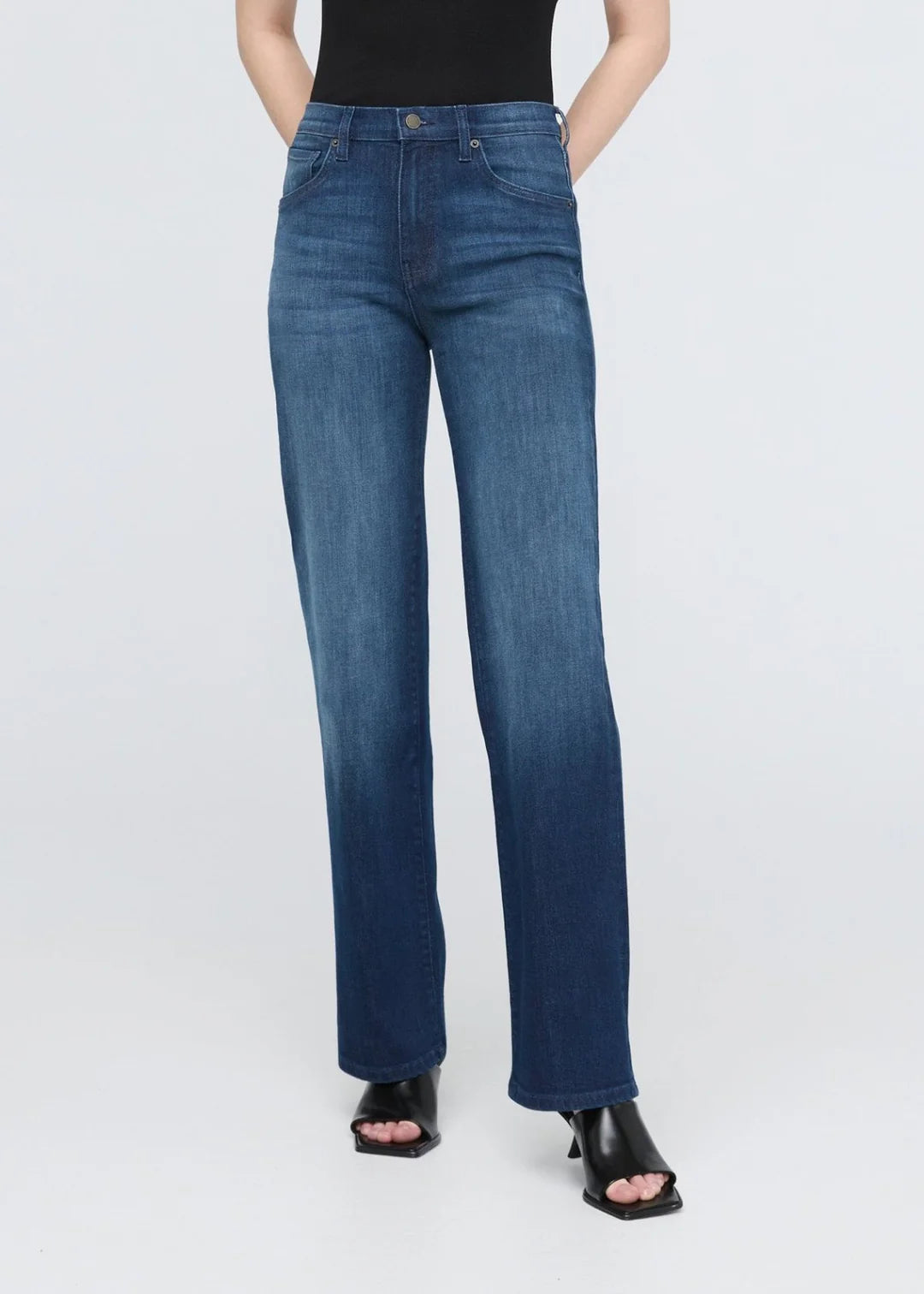 DUER Performance Denim + High Rise Straight - Moonlight