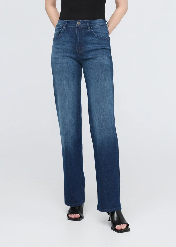 DUER Performance Denim + High Rise Straight - Moonlight