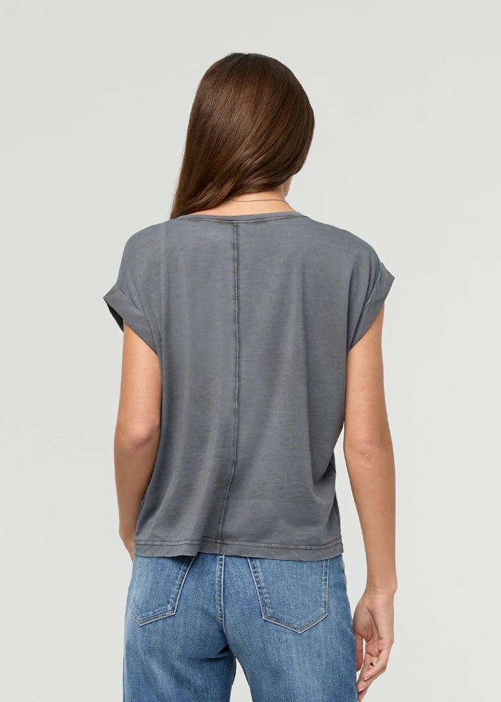 DUER PurePima Dolman V-Neck - Washed Grey