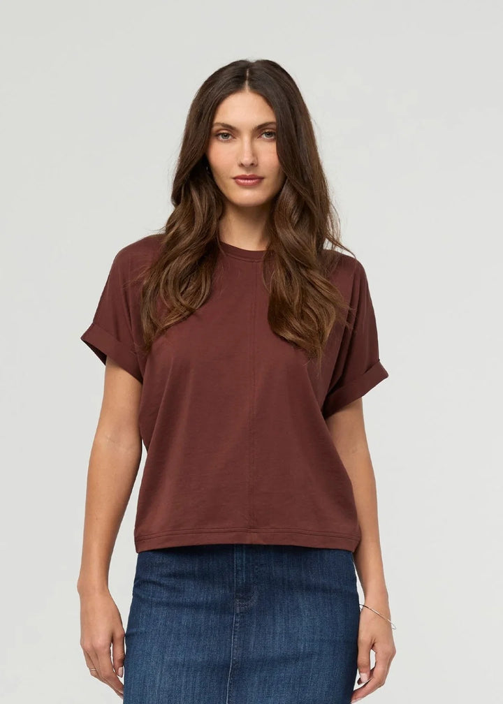 DUER PurePima Dolman Tee - Chestnut
