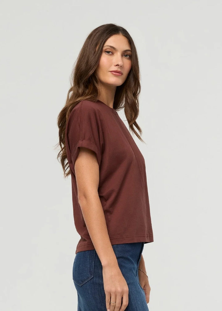 DUER PurePima Dolman Tee - Chestnut