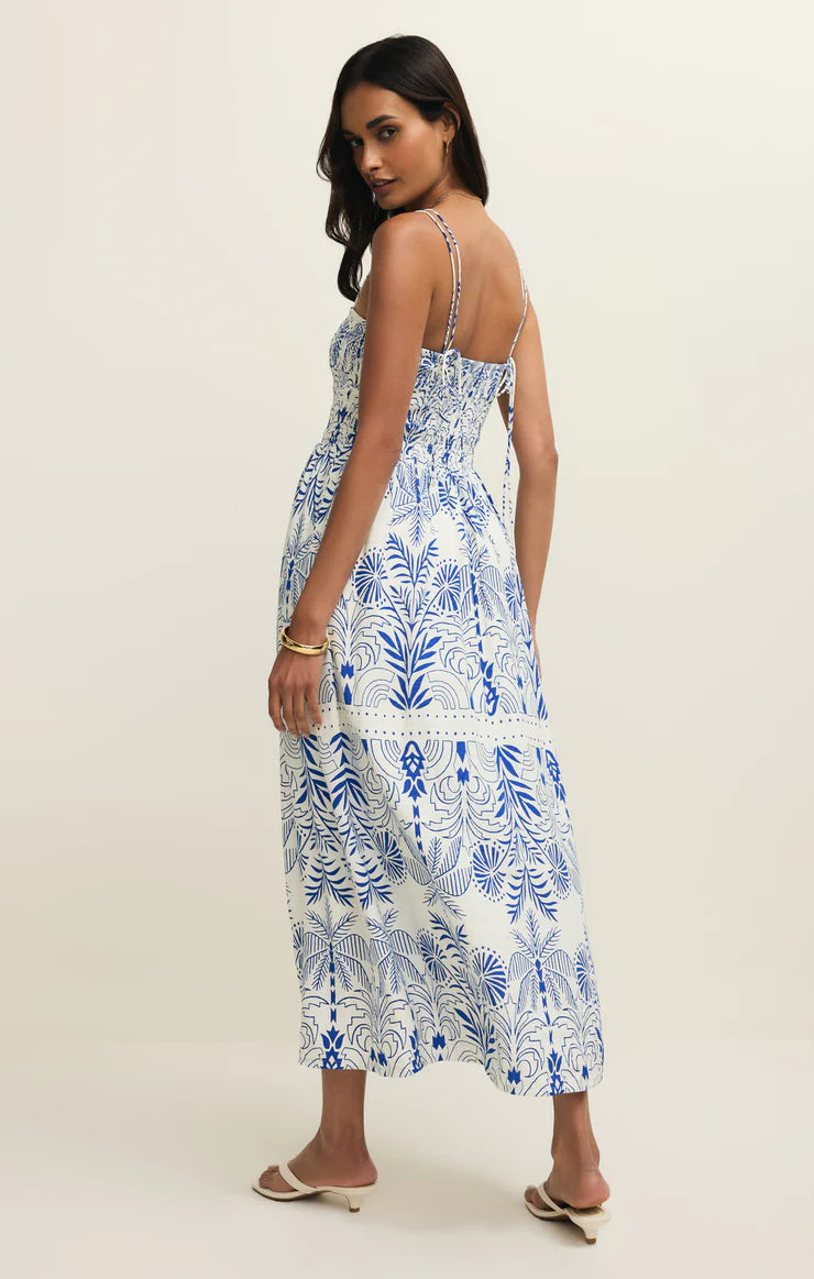 Z SUPPLY Nadine Airy Palm Maxi Dress - Nautical