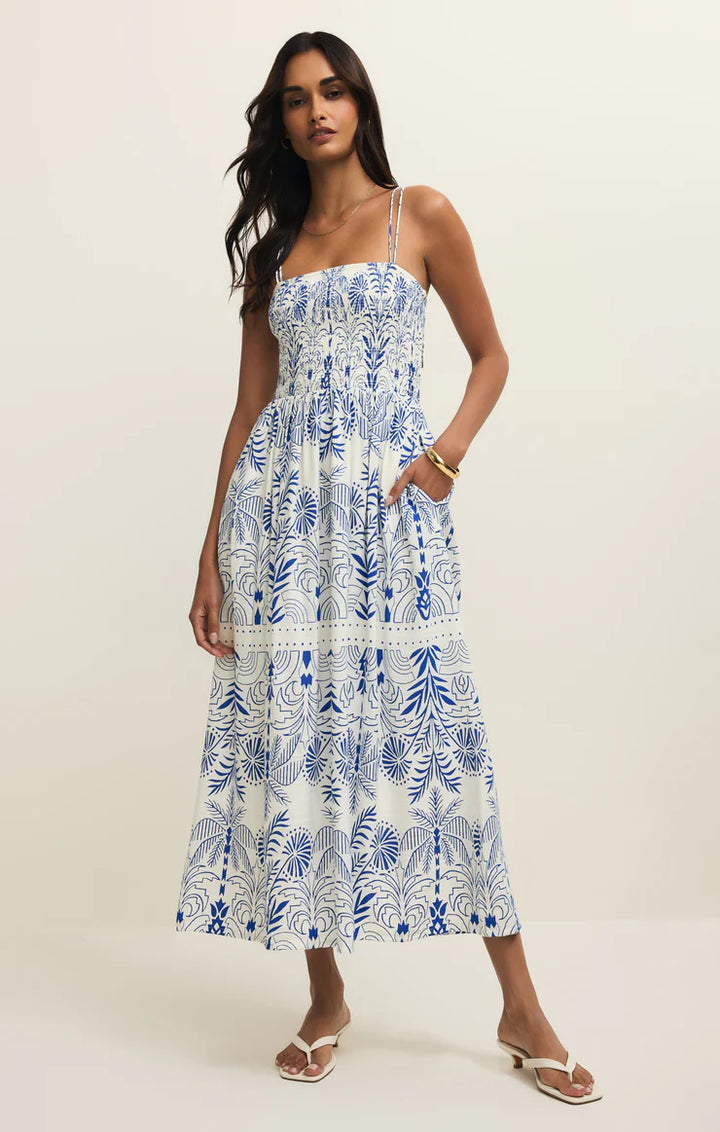 Z SUPPLY Nadine Airy Palm Maxi Dress - Nautical