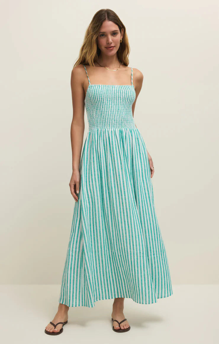 Z SUPPLY Bayside Stripe Linen Maxi Dress - La Palma