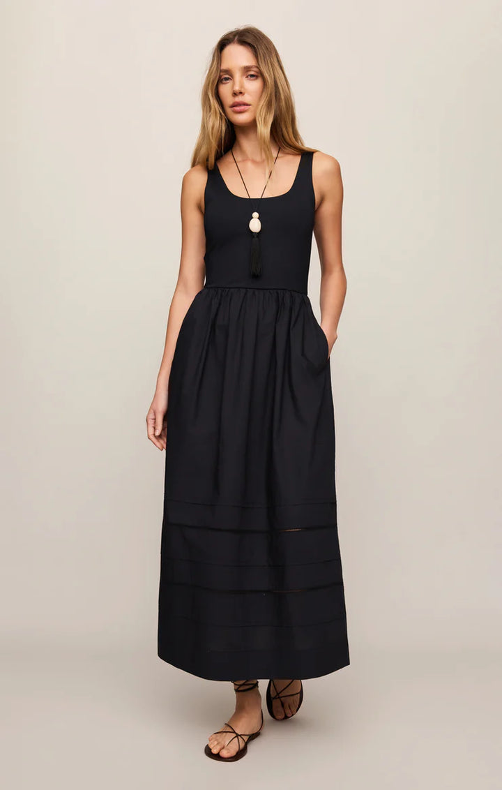 Z SUPPLY Johanna Sleeveless Midi Dress - Black