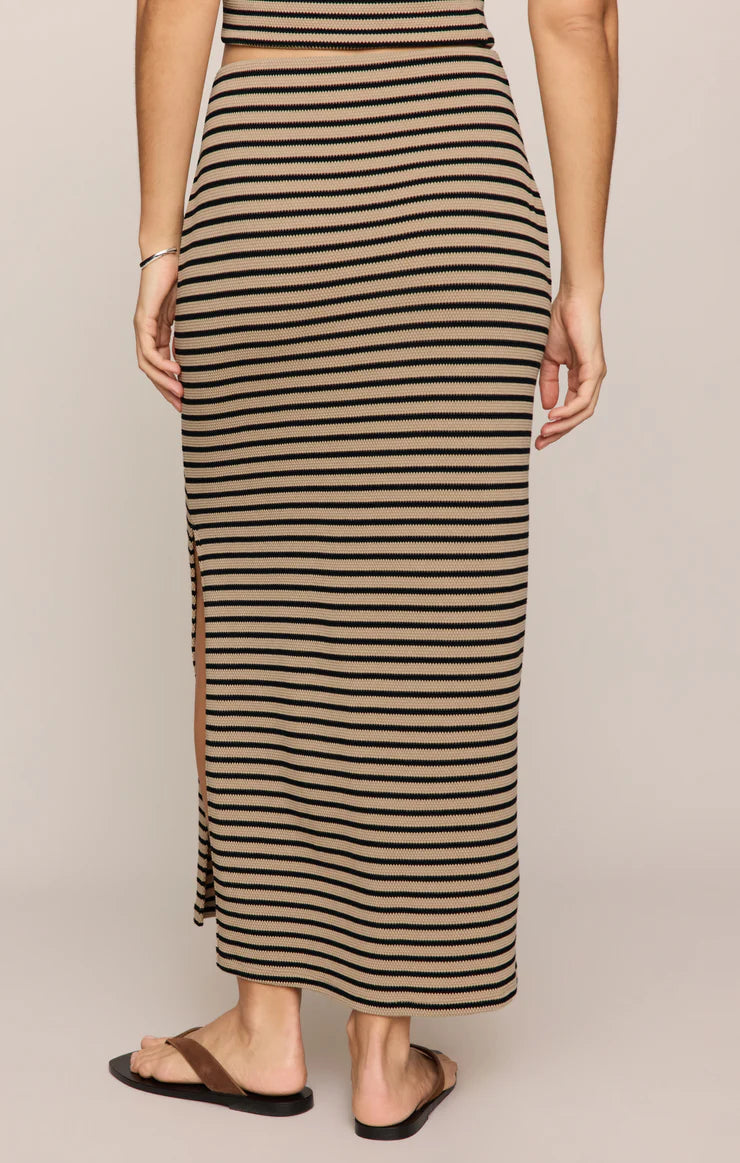 Z SUPPLY Ainslie Stripe Midi Skirt - Putty