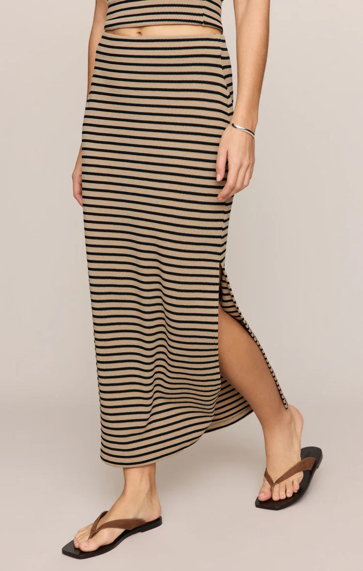 Z SUPPLY Ainslie Stripe Midi Skirt - Putty