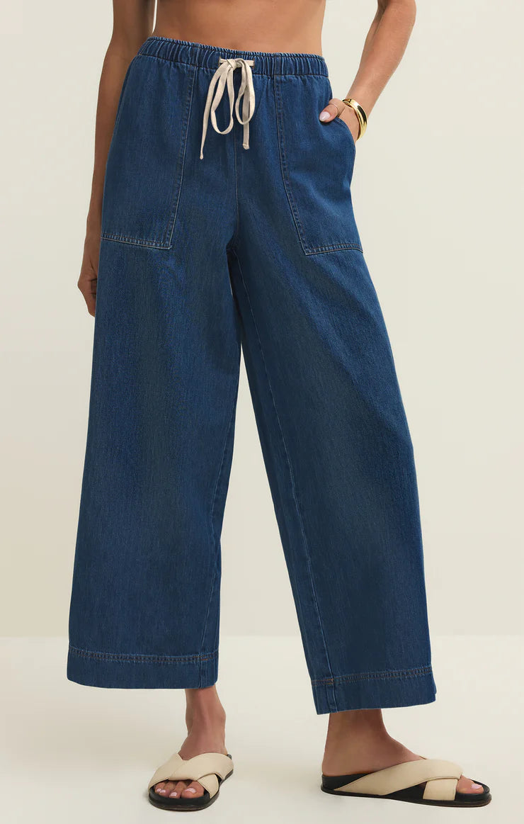 Z SUPPLY Daycation Denim Utility Pant - Deep Water