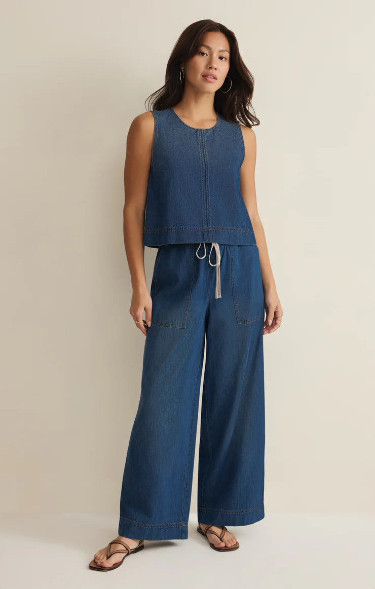 Z SUPPLY Daycation Denim Utility Pant - Deep Water