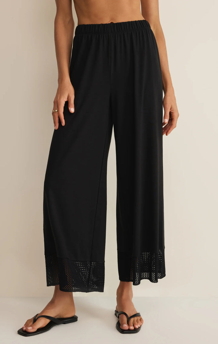 Z SUPPLY Banyan Crochet Pant - Black