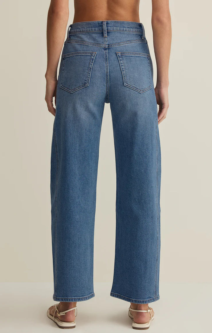 Z SUPPLY Luna High Rise Bowed Denim Pant - Eternity