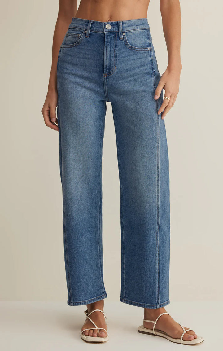 Z SUPPLY Luna High Rise Bowed Denim Pant - Eternity