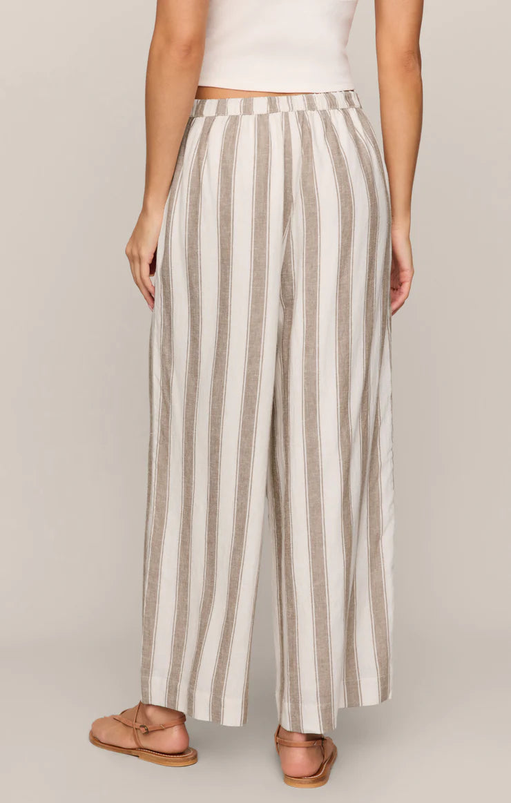 Z SUPPLY The Perfect Linen Striped Pant - Light Toffee