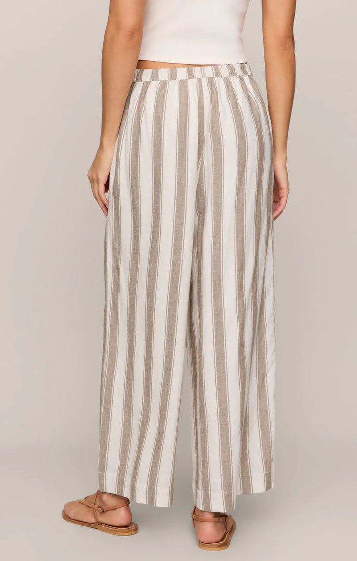 Z SUPPLY The Perfect Linen Striped Pant - Light Toffee
