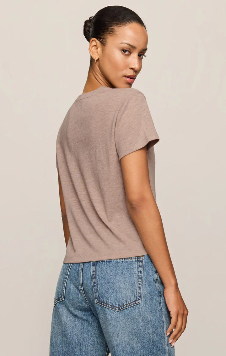Z SUPPLY Tourist Airy Knit Jersey Tee - Heather Ash