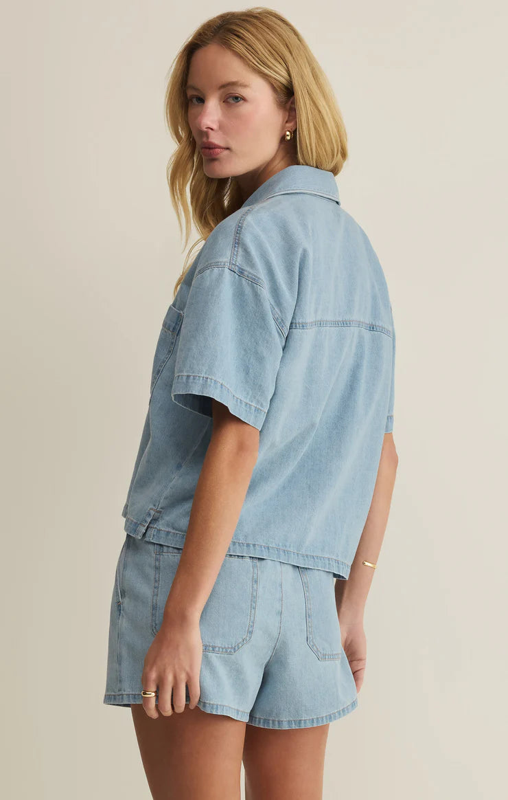 Z SUPPLY Everyday Denim Button Up - Coastal Water