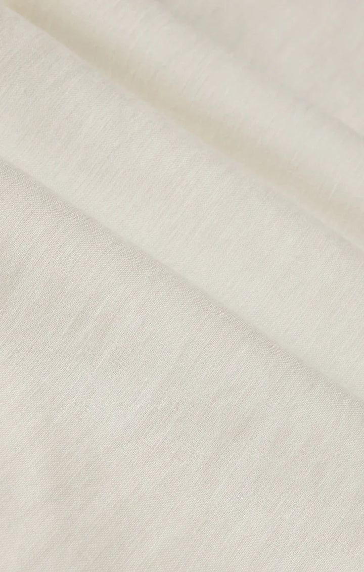 Z SUPPLY La Belle Linen Cropped Top - White