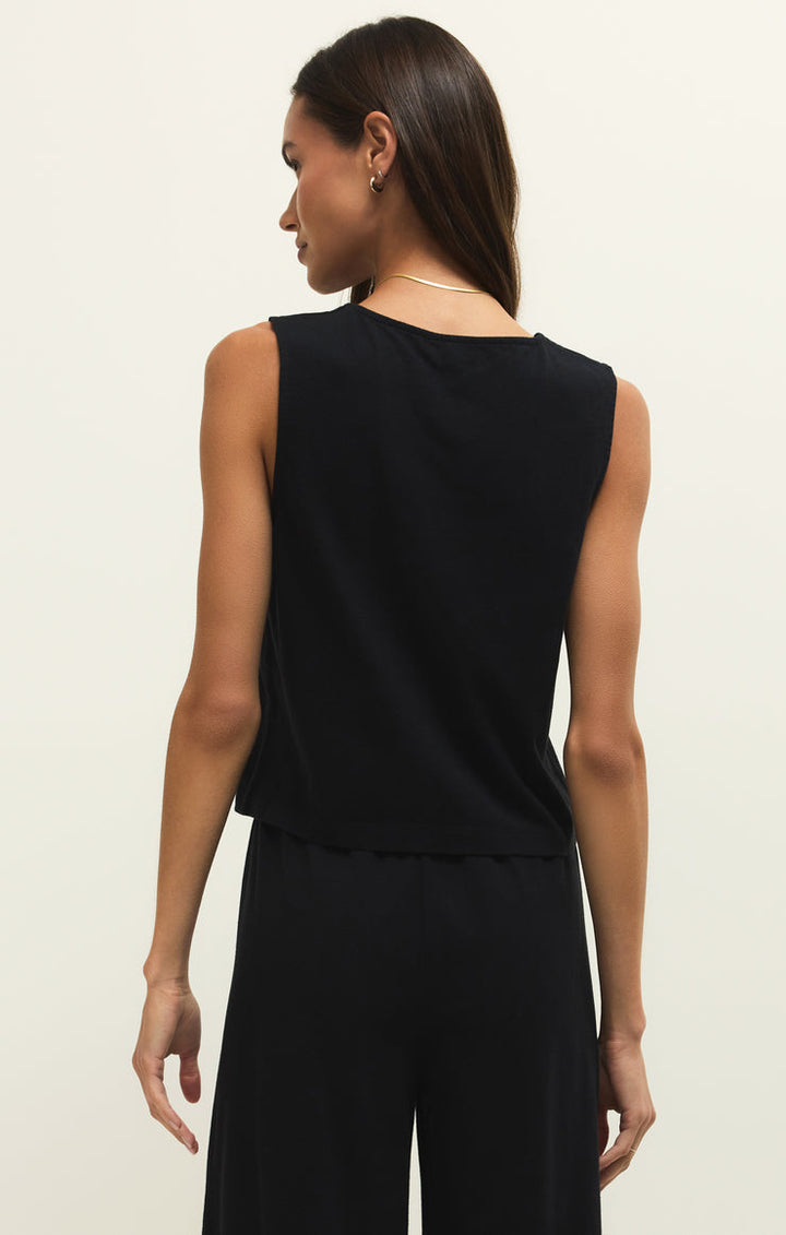 Z SUPPLY Noelle Jersey Sleeveless Top - True Black