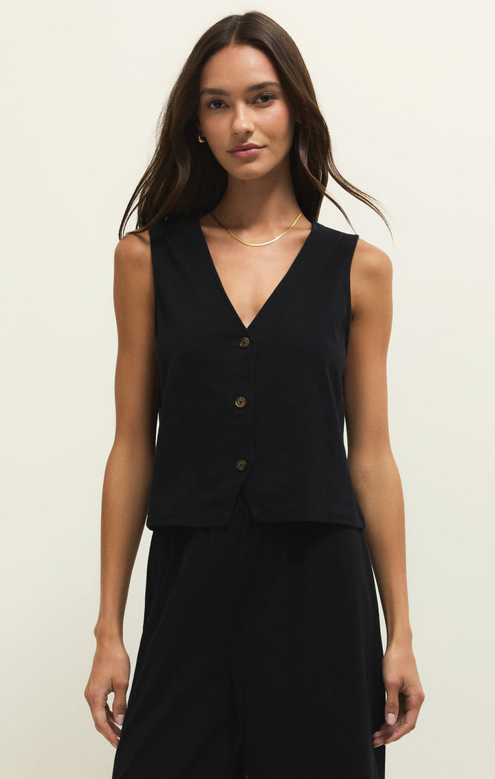 Z SUPPLY Noelle Jersey Sleeveless Top - True Black