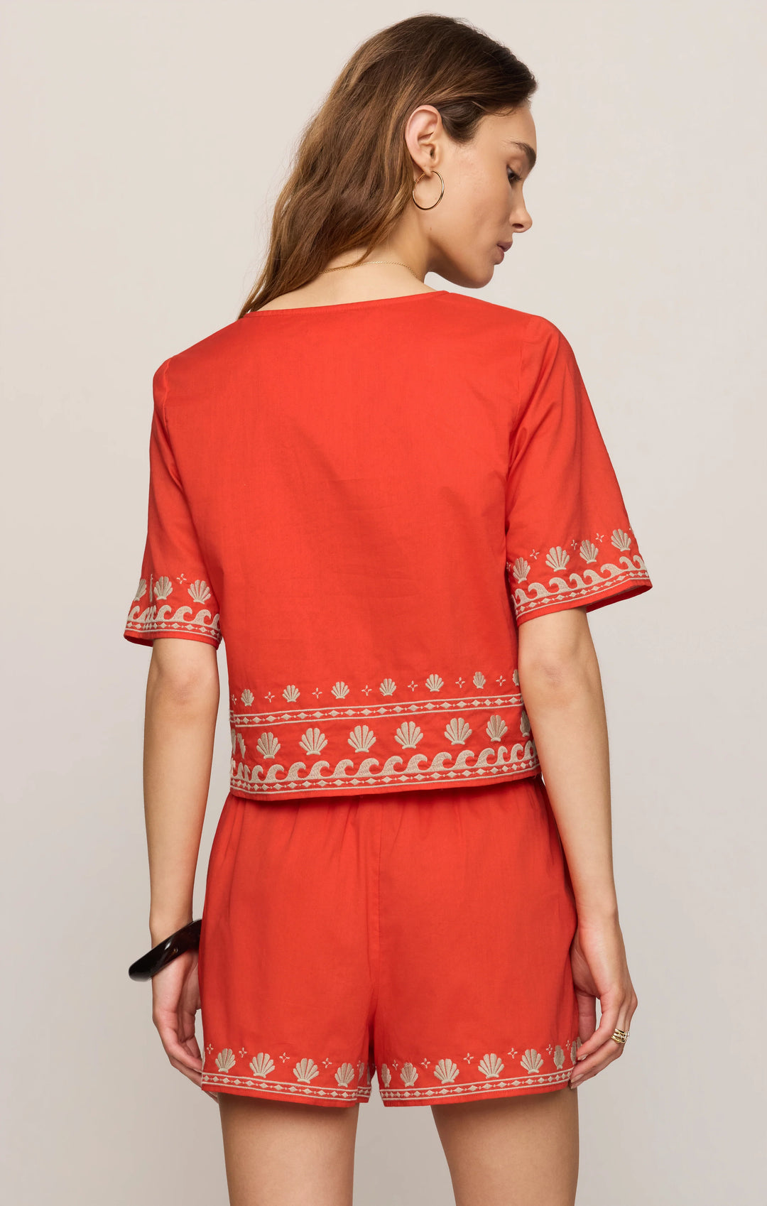 Z SUPPLY Cast Of Waves Cropped Top - Lychee