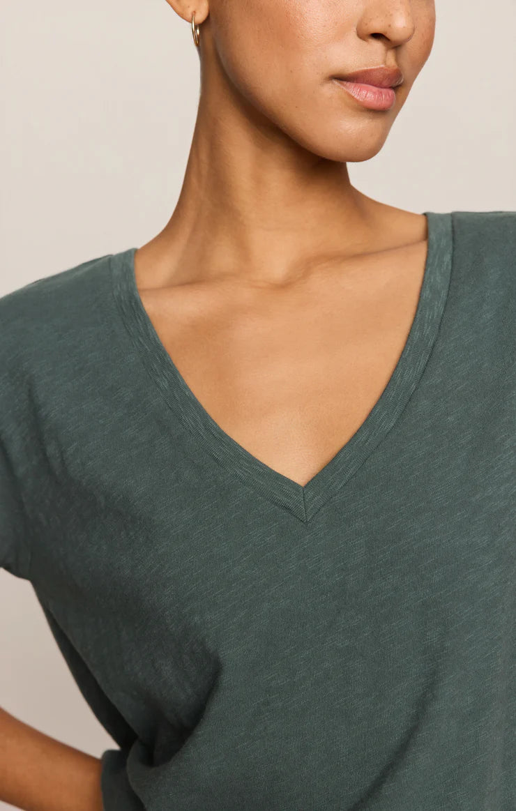 Z SUPPLY Nomad Slub V-Neck Tee - Emerald Cove