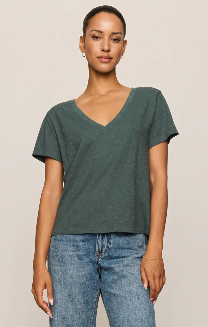 Z SUPPLY Nomad Slub V-Neck Tee - Emerald Cove