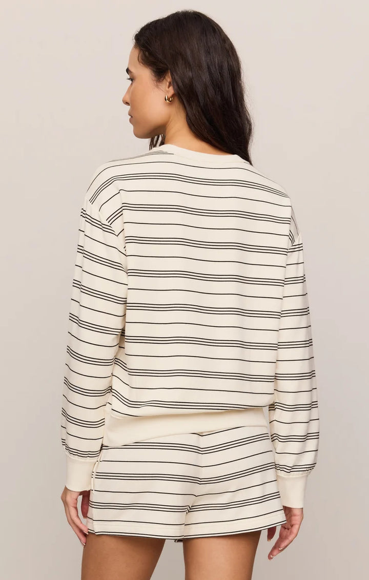Z SUPPLY Stand Out Striped Fleece Sweatshirt