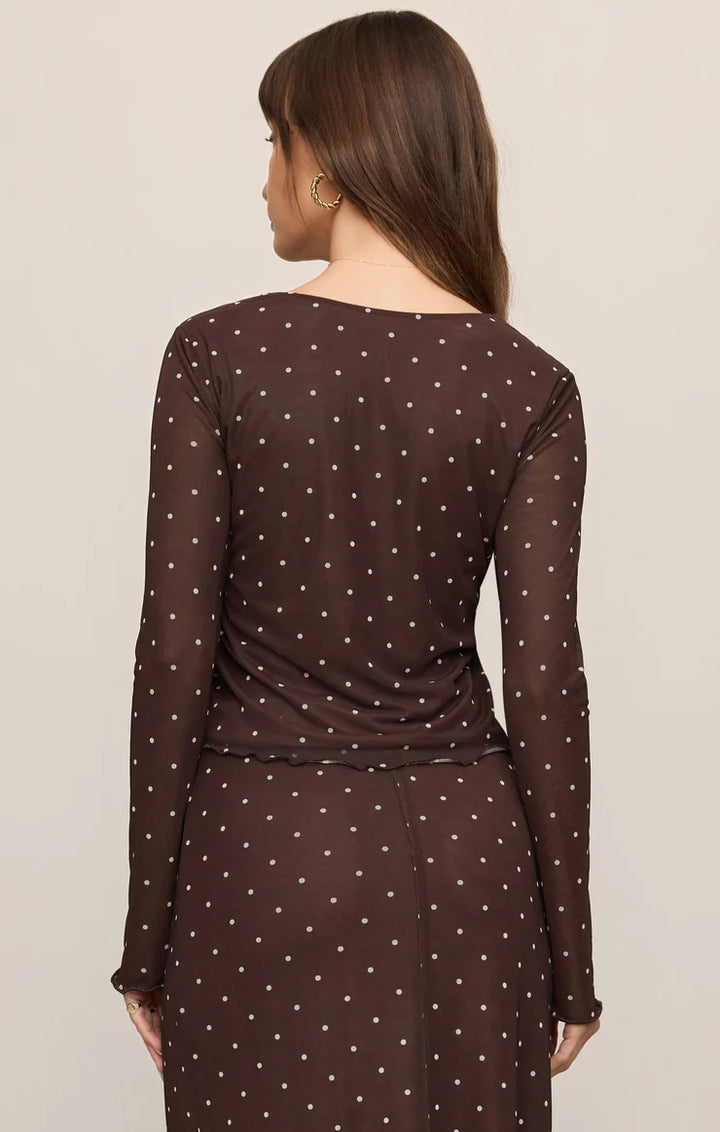 Z SUPPLY Amara Polka Dot Mesh Top