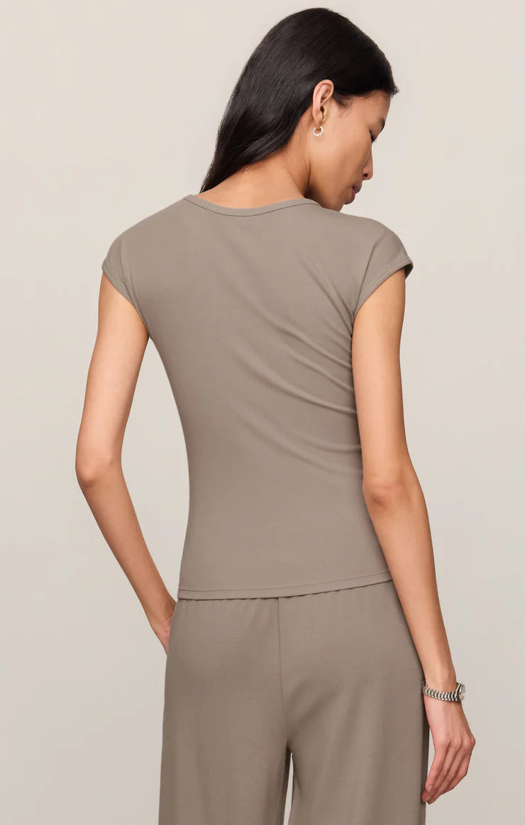 Z SUPPLY Soft Trace Second Skin Tee - Wild Mushroom