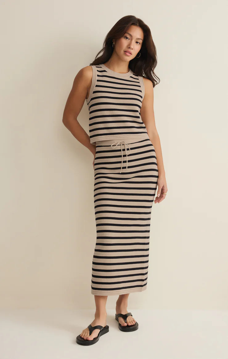 Z SUPPLY Emori Striped Muscle Tank - Natural