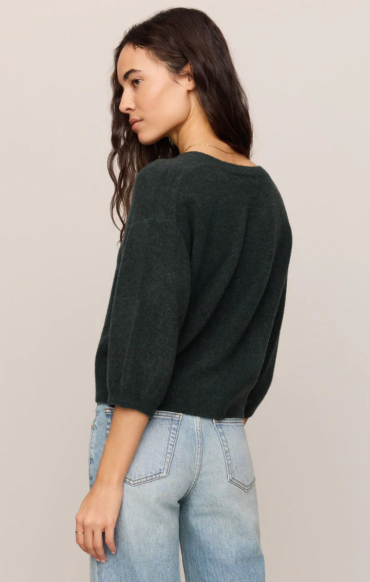 Z SUPPLY Valor Short Sleeve Cardi (Emerald Cove)