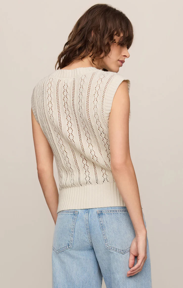 Z SUPPLY Cabot Crochet Vest - Sandstone