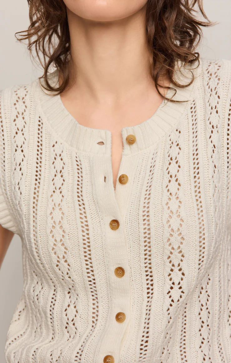 Z SUPPLY Cabot Crochet Vest - Sandstone