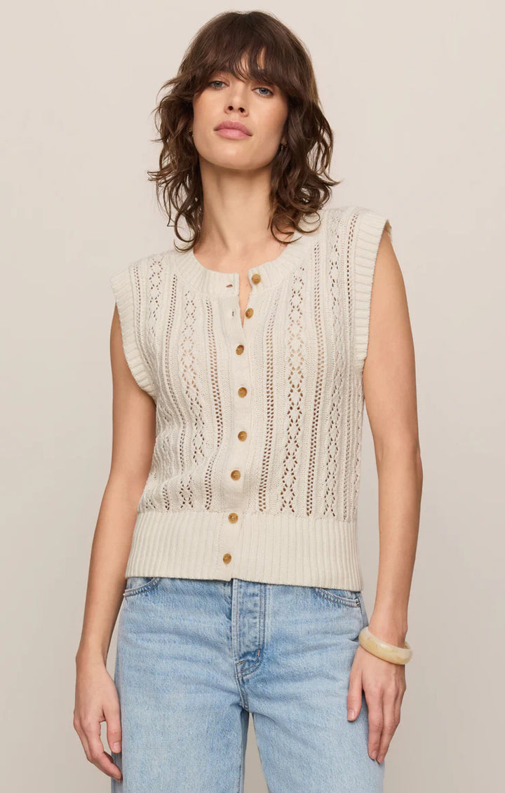 Z SUPPLY Cabot Crochet Vest - Sandstone
