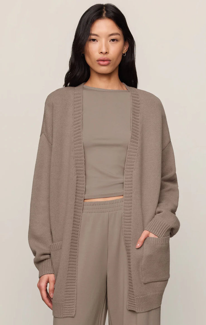 Z SUPPLY Sanborn Open Cardigan - Wild Mushroom