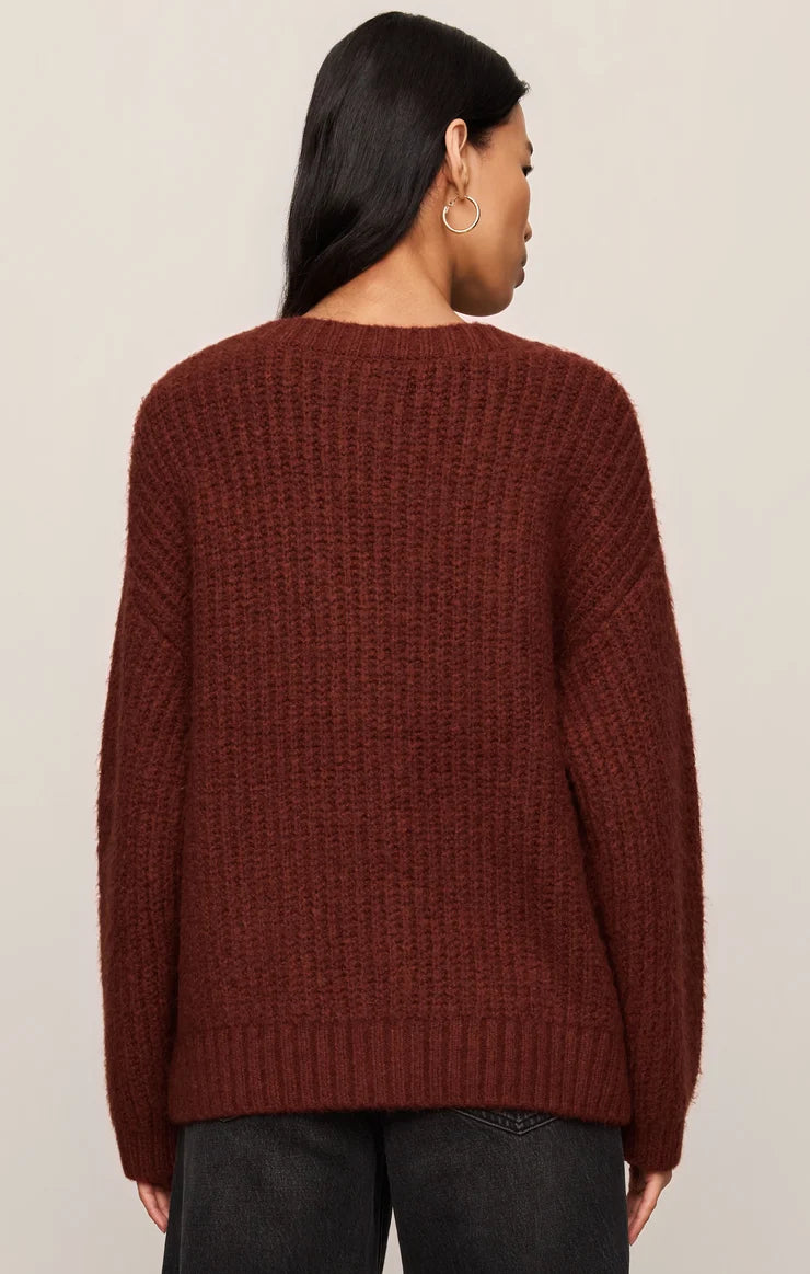 Z SUPPLY Whitmore Oversized Cardigan - Velvet Rouge