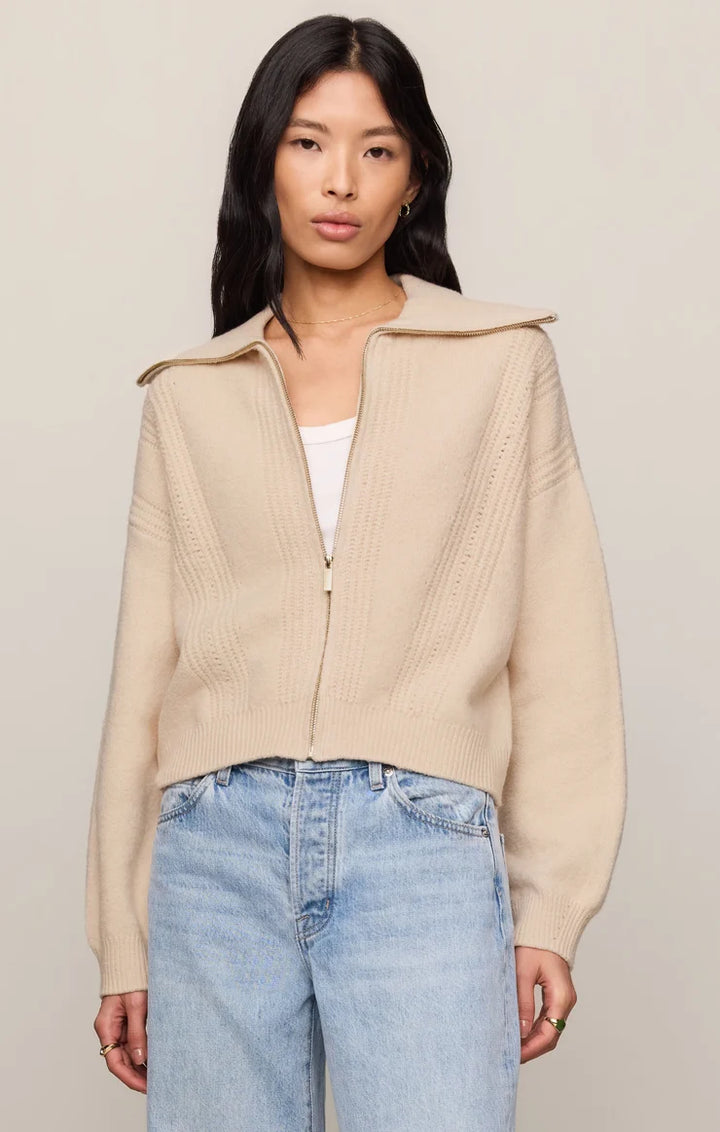 Z SUPPLY Silverlake Zip Cardigan - Chalk
