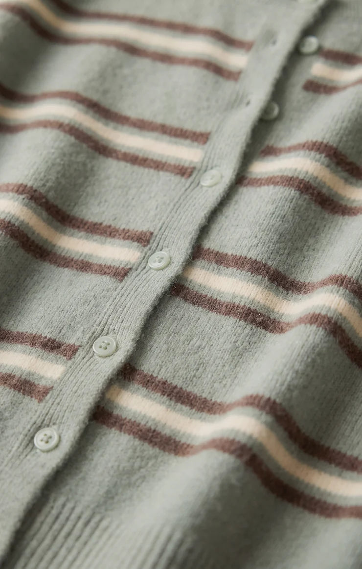 Z SUPPLY Medina Cozy Stripe Cardi (Aqua Cloud)