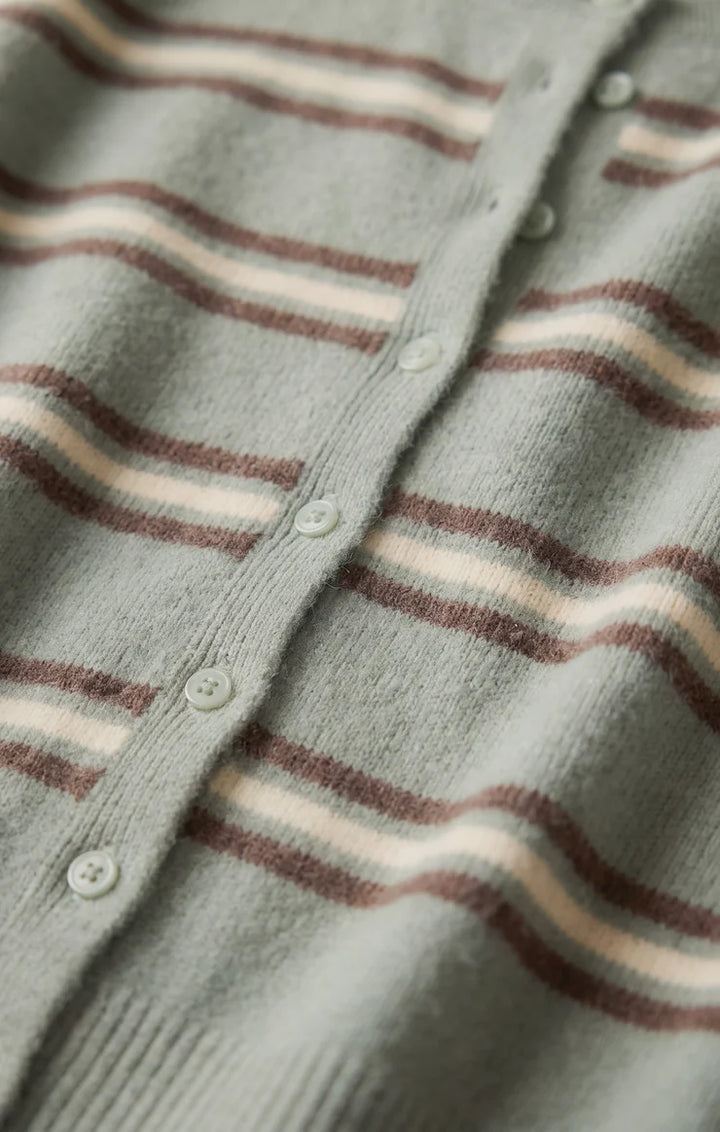 Z SUPPLY Medina Cozy Stripe Cardi (Aqua Cloud)